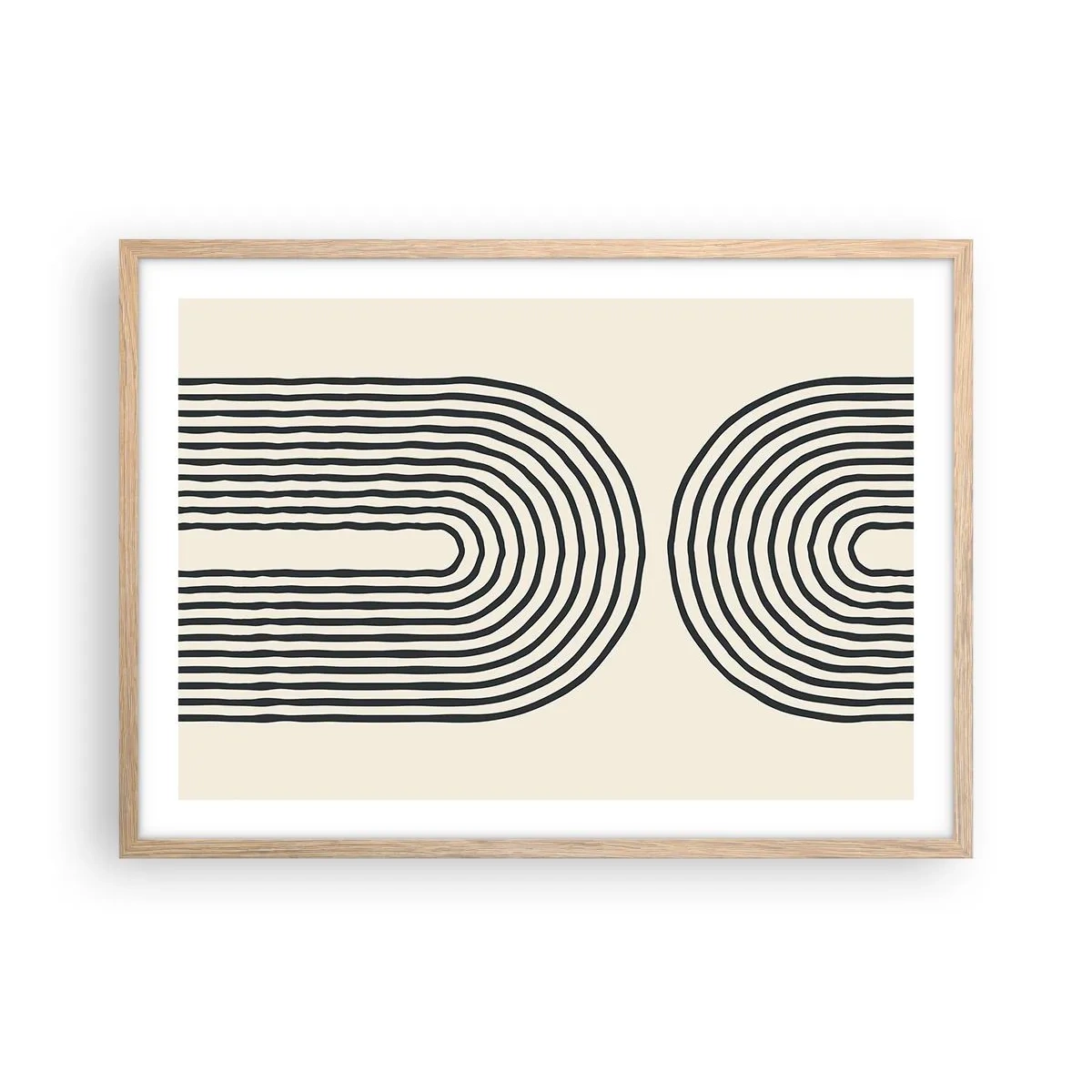 Poster în ramă de stejar deschis - În curând... - 70x50 cm