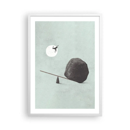 Poster în ramă albă - Visul îndeplinit - 50x70 cm
