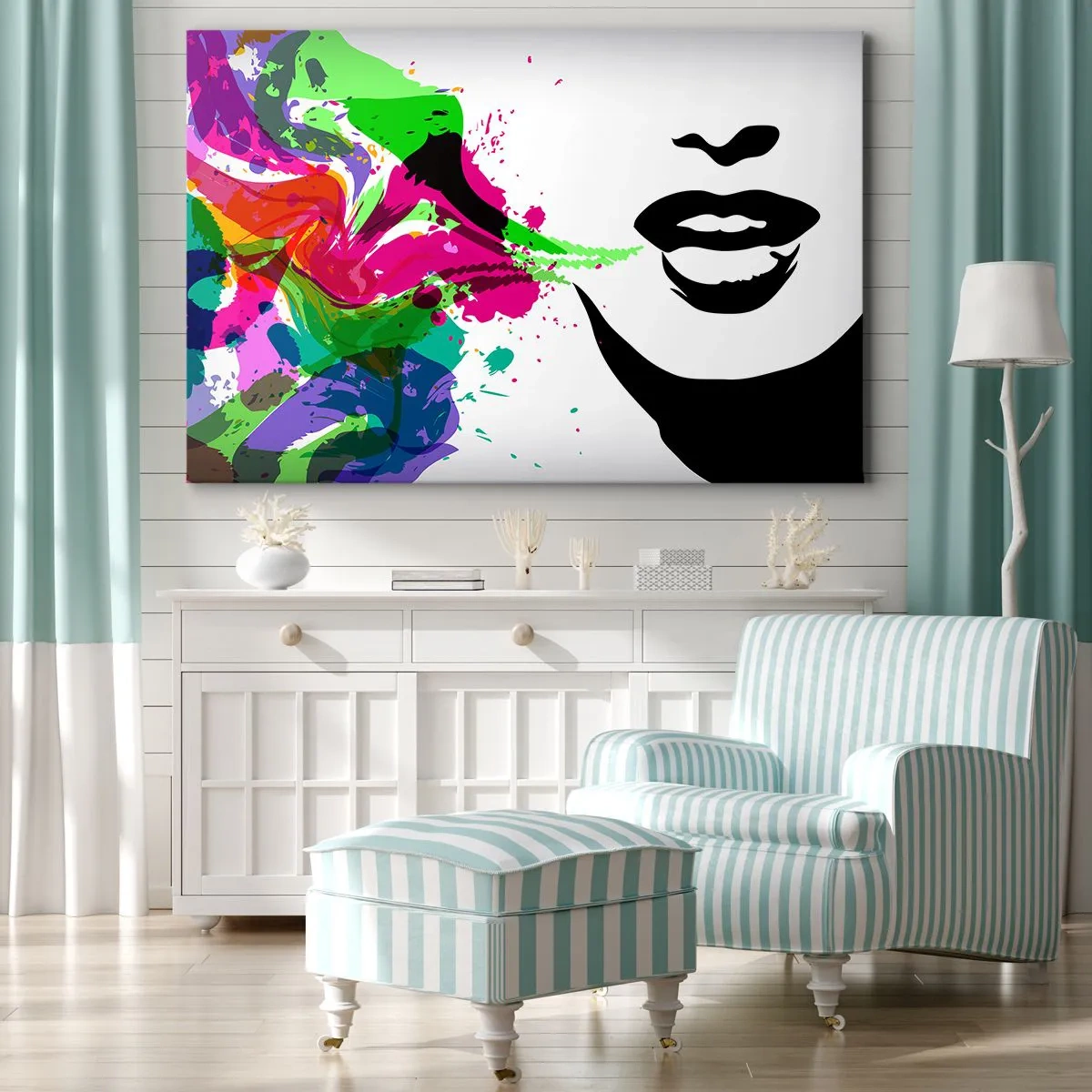 Tablou pe pânză - O poveste în culorile curcubeului - 120x80 cm