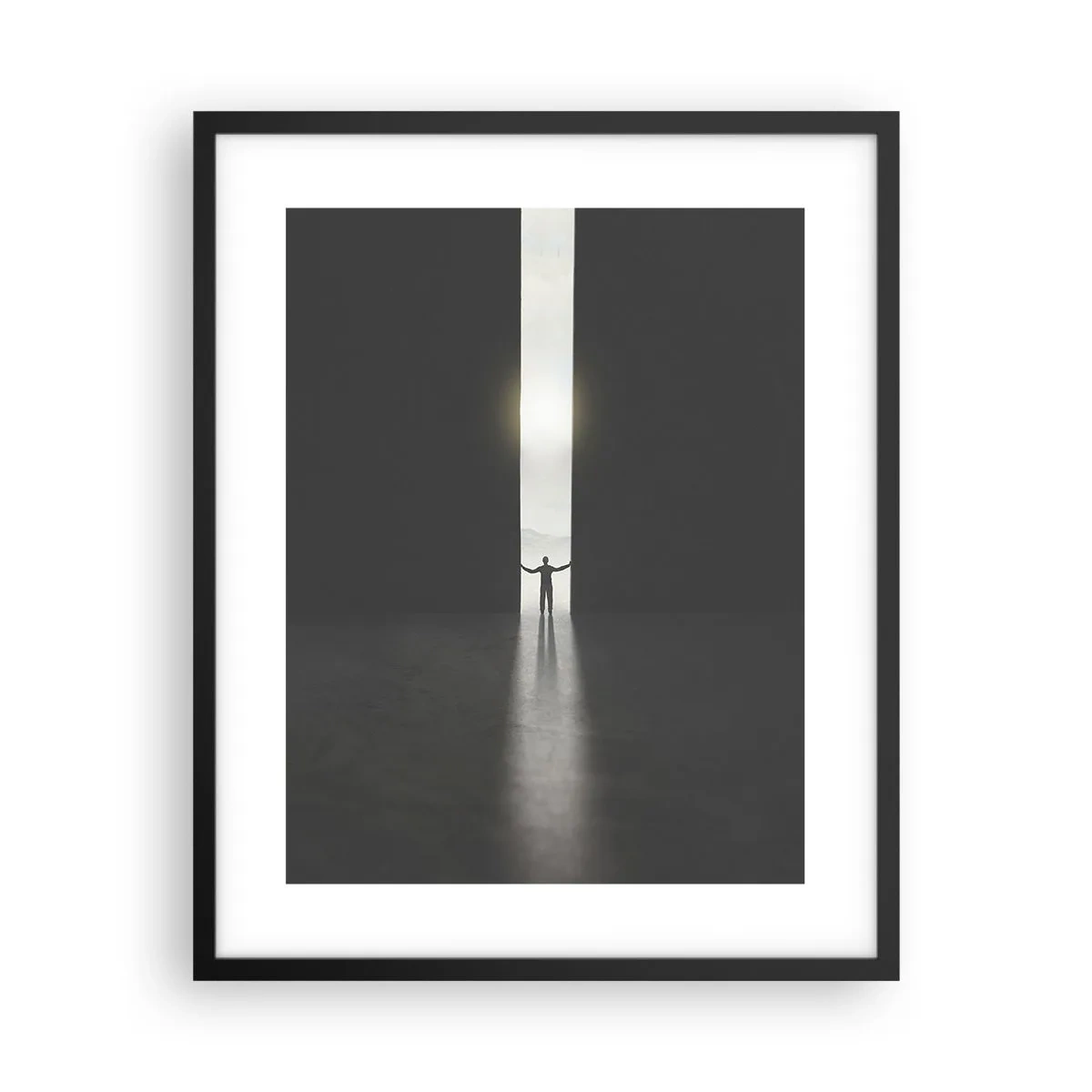 Poster în ramă neagră - Un pas spre un viitor luminos - 40x50 cm