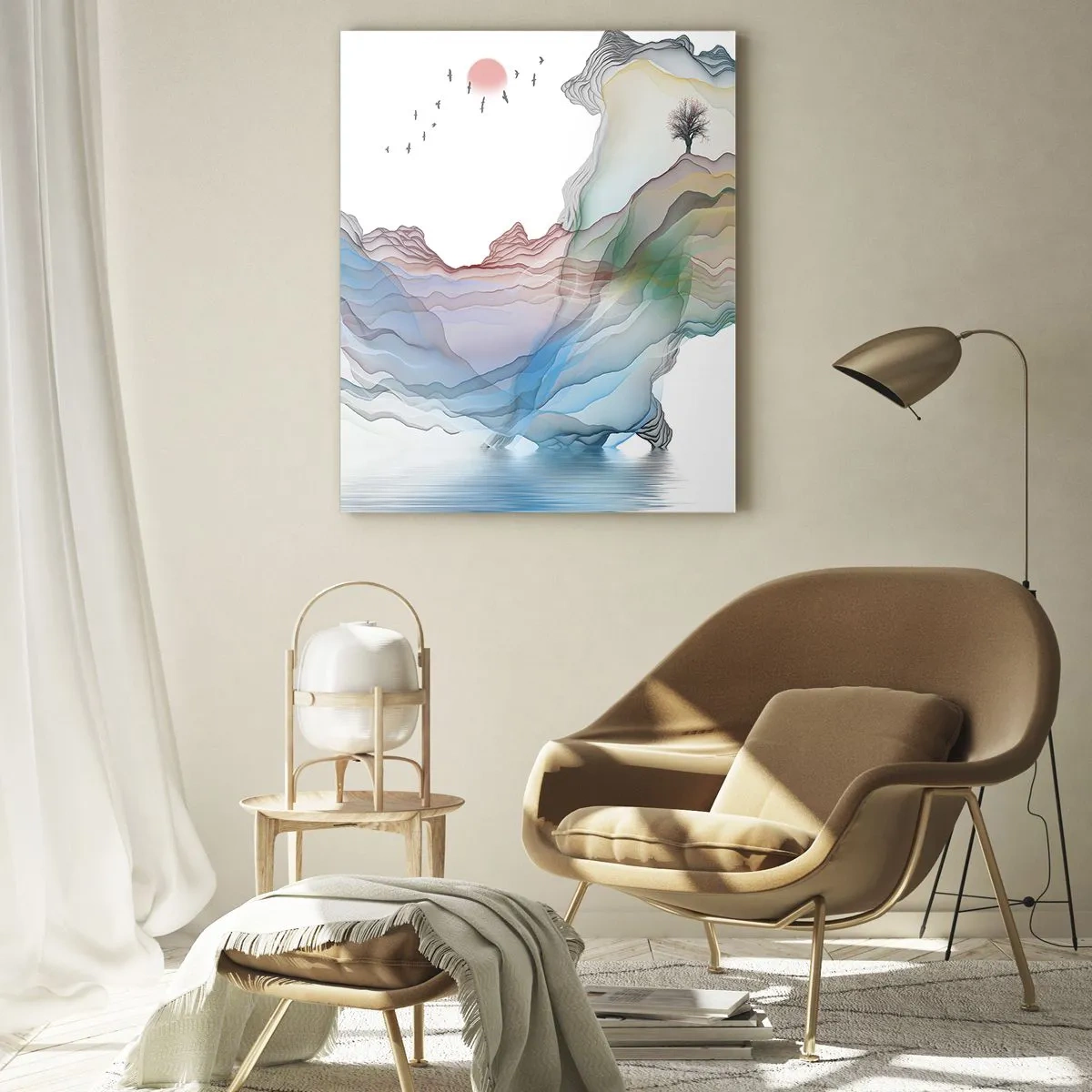 Tablou pe sticlă - Spre munții de cristal - 50x70 cm
