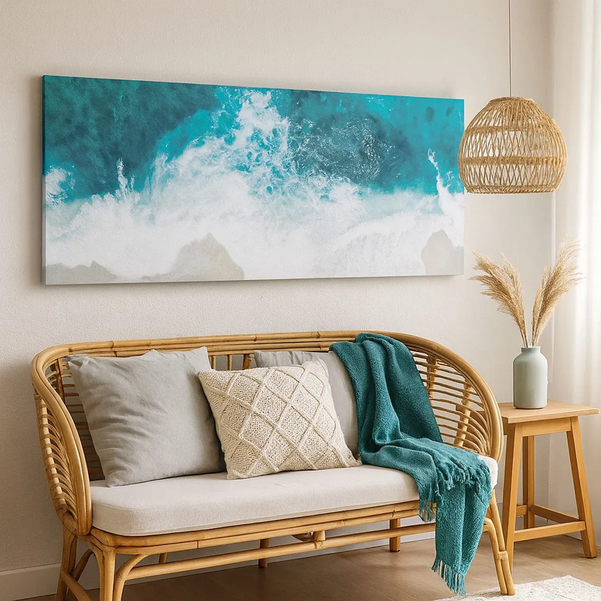 Tablou pe pânză - Mângâiere naturală - 100x40 cm