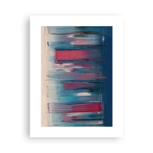 Poster - Compoziție verticală în albastru și roșu - 30x40 cm