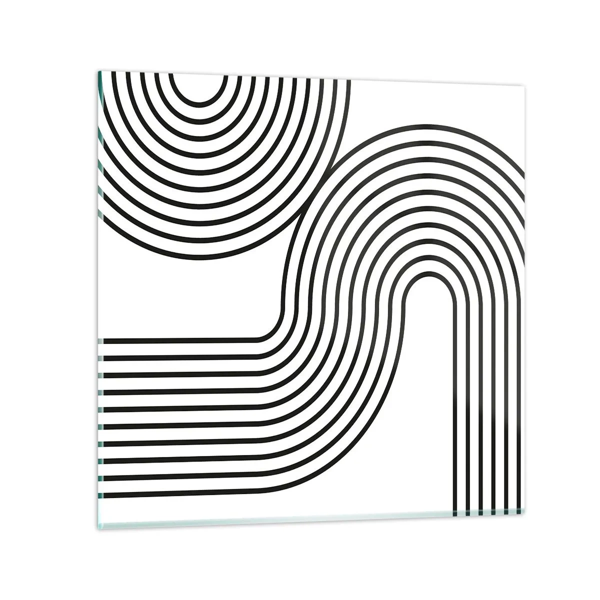 Tablou pe sticlă - Pe o curbă - 70x70 cm