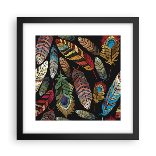 Poster în ramă neagră - Carnavalul păsărilor - 30x30 cm