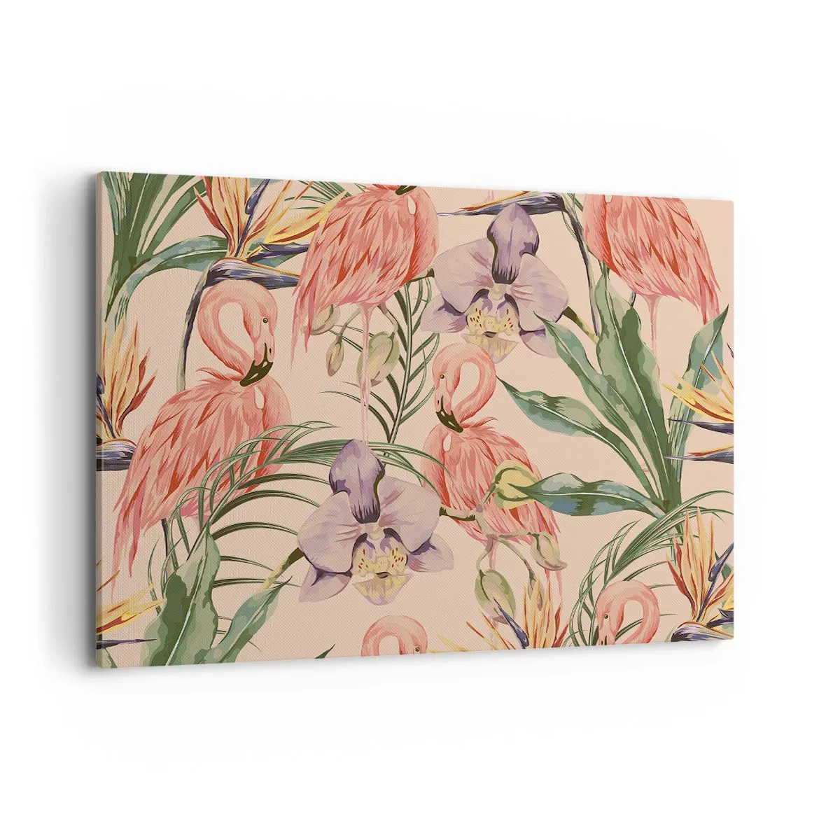 Tablou pe pânză - Balet floral roz - 120x80 cm