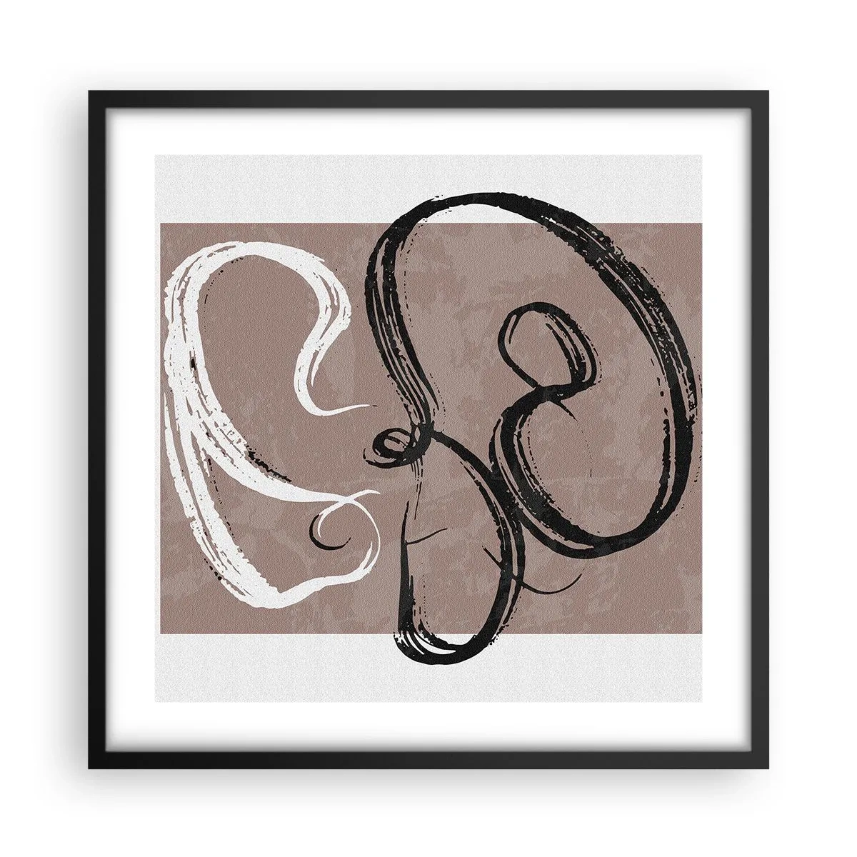 Poster în ramă neagră - Compoziția - căutarea plenitudinii - 50x50 cm