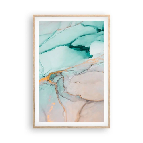 Poster în ramă de stejar deschis - Dansul formelor și al culorilor - 61x91 cm