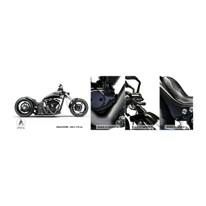 Mostră tapet autocolant Deluxe Sticker - Pentru iubitorii de libertate - Automobile, Motocicletă, Chopper - 100x30 cm