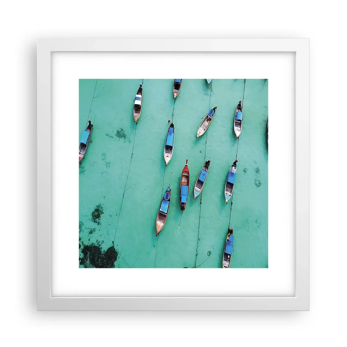 Poster în ramă albă - În așteptare - 30x30 cm