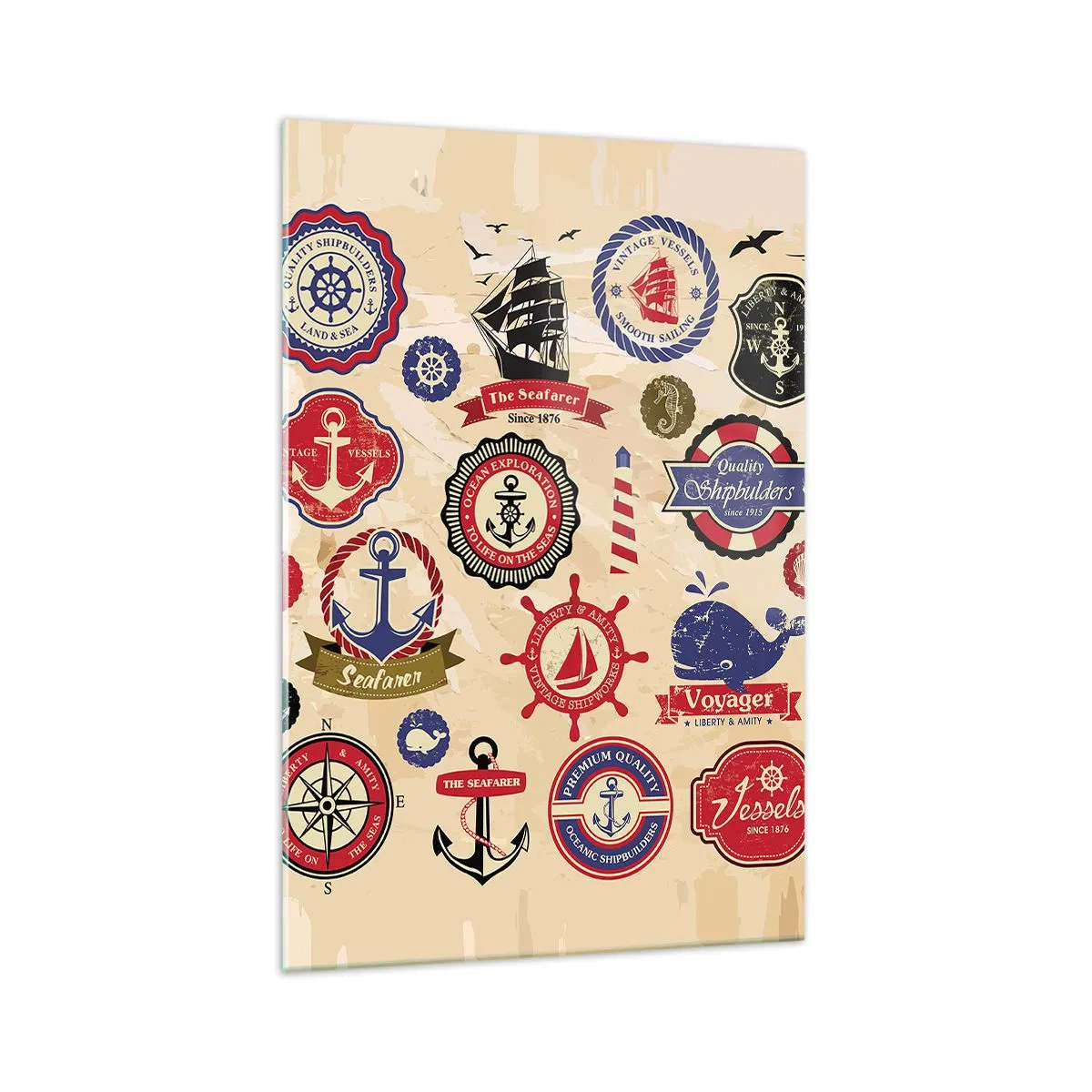 Tablou pe sticlă - Frăția navigării - 70x100 cm