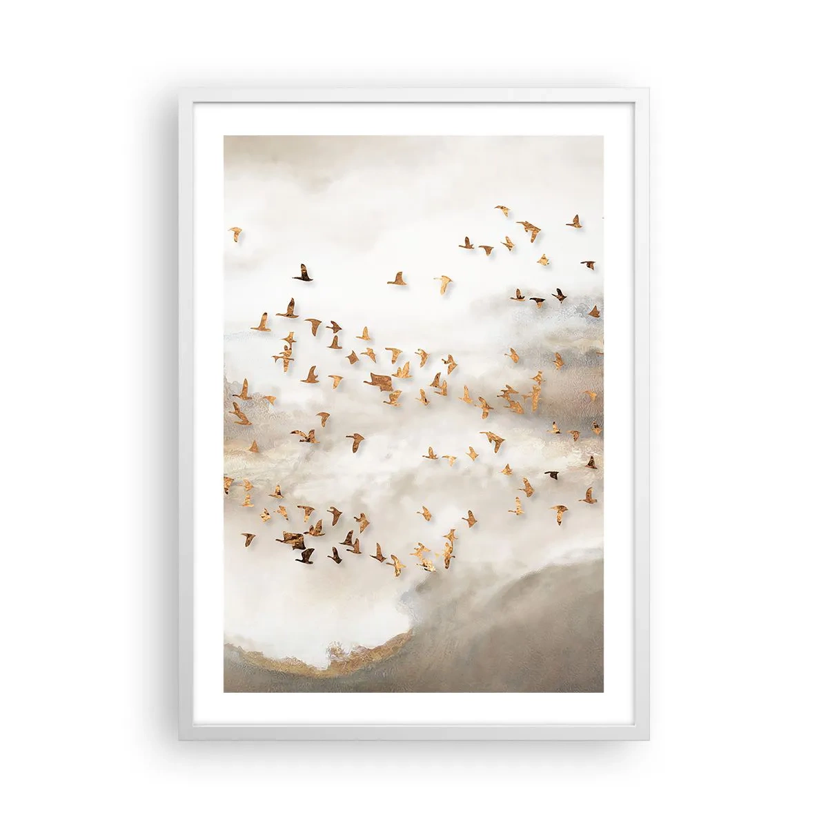 Poster în ramă albă - A sosit timpul... - 50x70 cm