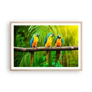 Poster în ramă de stejar deschis - Și ai auzit că ea...? - 91x61 cm