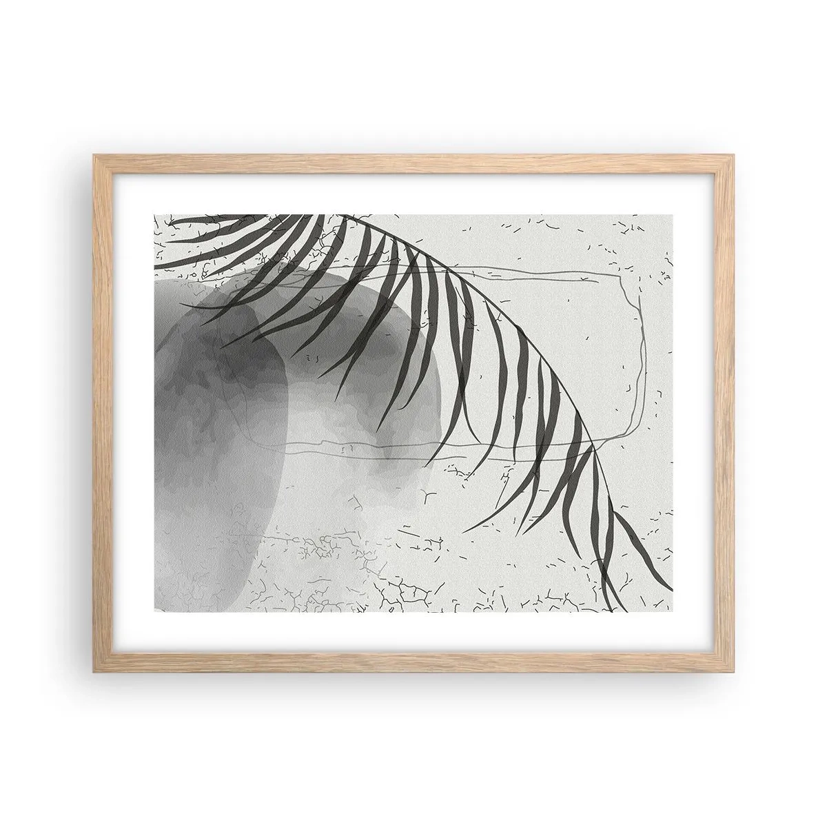 Poster în ramă de stejar deschis - Exotismul subtil al naturii - 50x40 cm