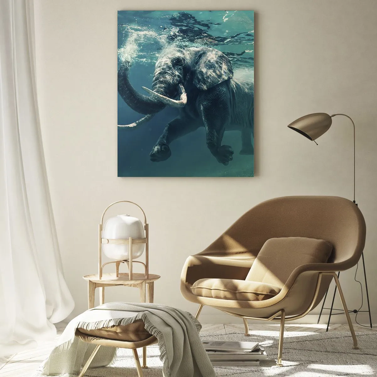 Tablou pe sticlă - Tuturor le place să înoate - 50x70 cm