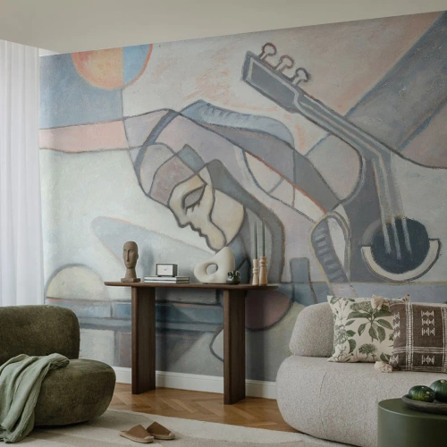 Tapet Premium Canvas - În puterea muzicii - Abstracția, Cubism, oameni - 500x350 cm