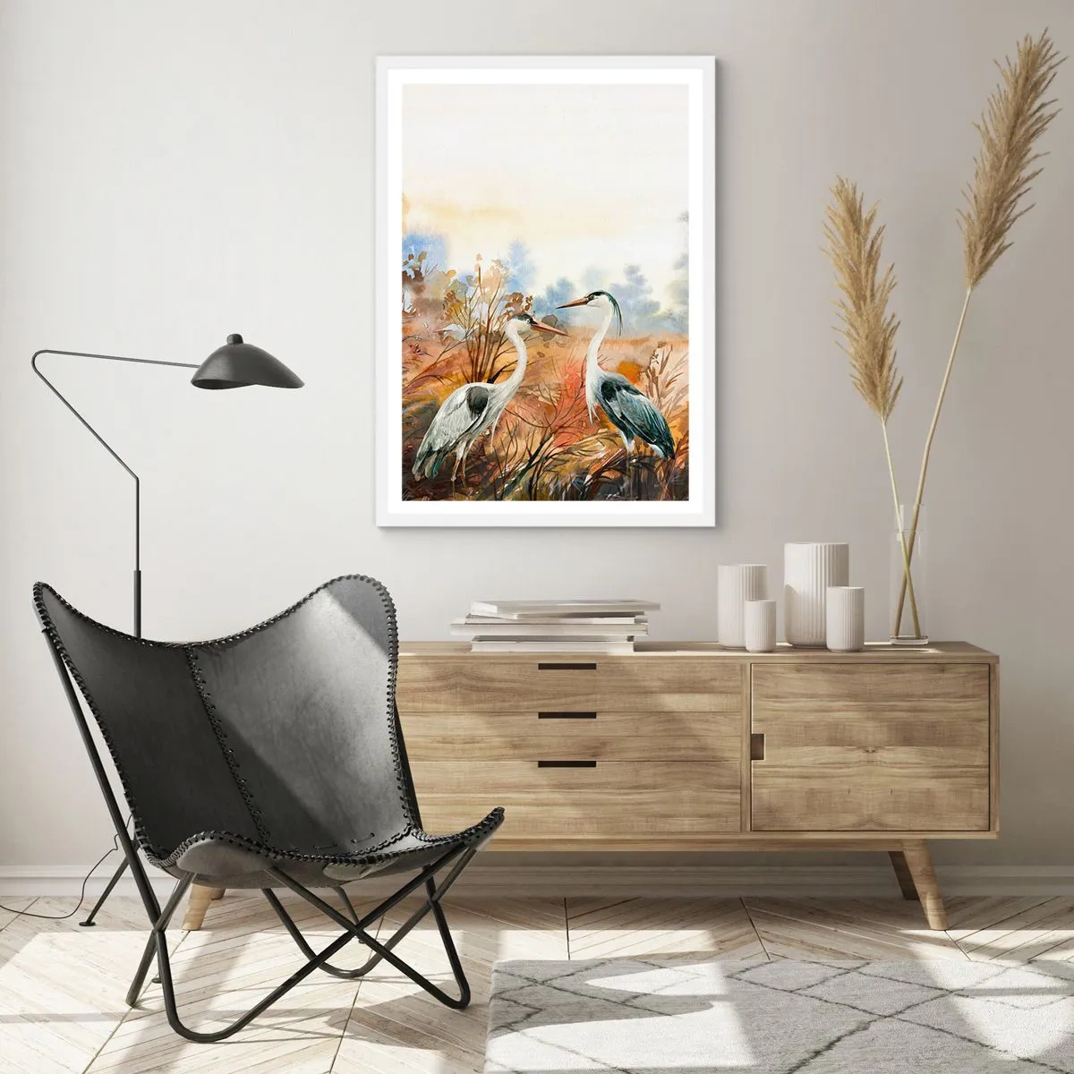 Poster în ramă albă - Încotro în toamnă? - 61x91 cm