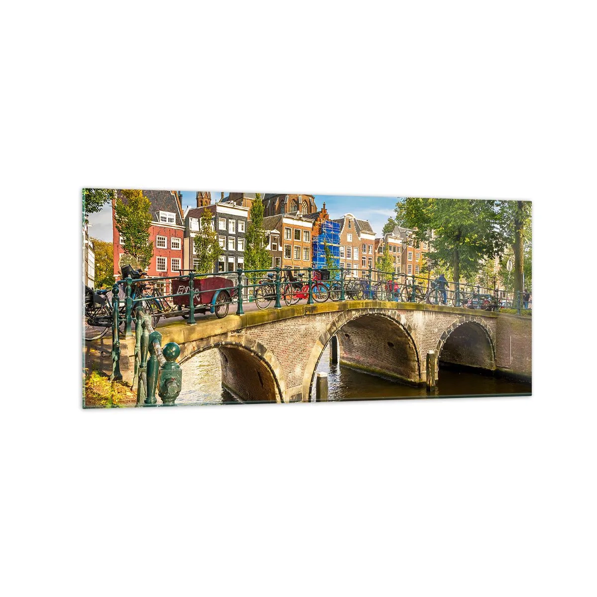 Tablou pe sticlă - Primăvara lângă canal - 120x50 cm