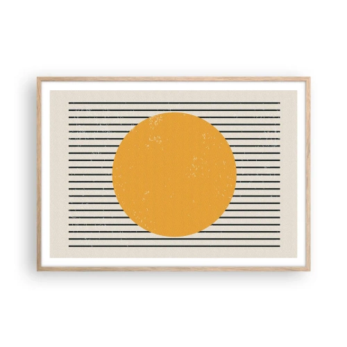 Poster în ramă de stejar deschis - Puterea simplității - 100x70 cm