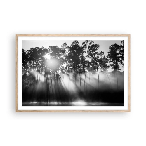 Poster în ramă de stejar deschis - Soare de neoprit - 91x61 cm
