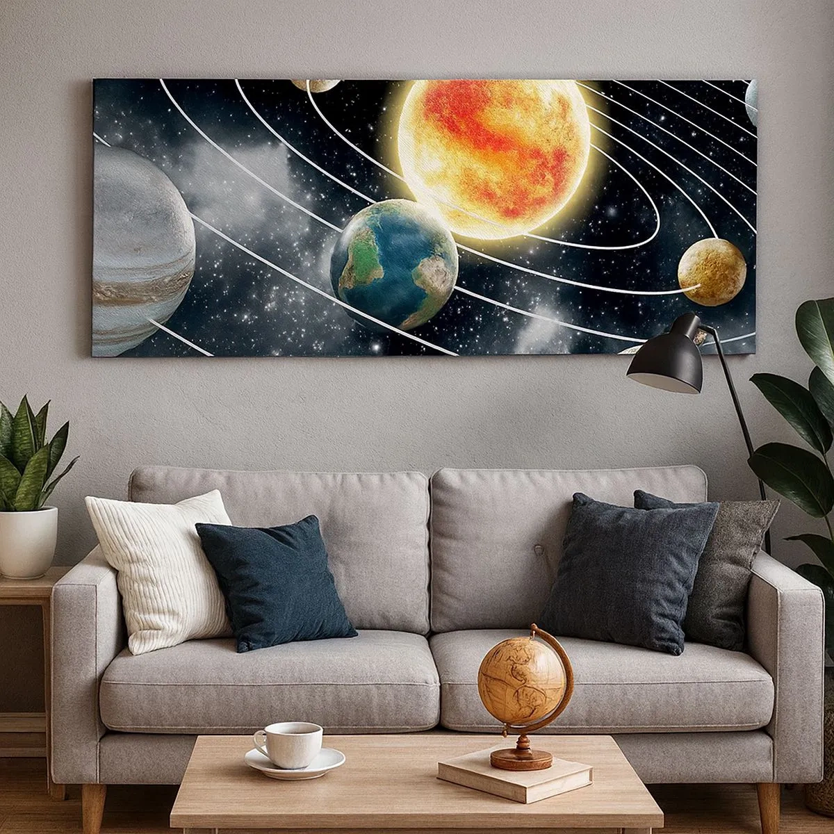 Tablou pe pânză - Dans cosmic - 100x40 cm