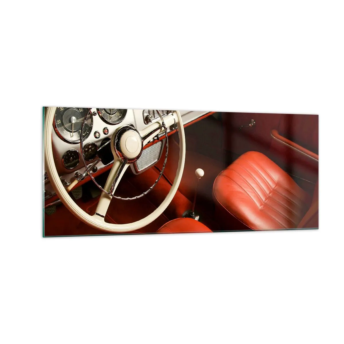 Tablou pe sticlă - Lux în stil vintage - 100x40 cm