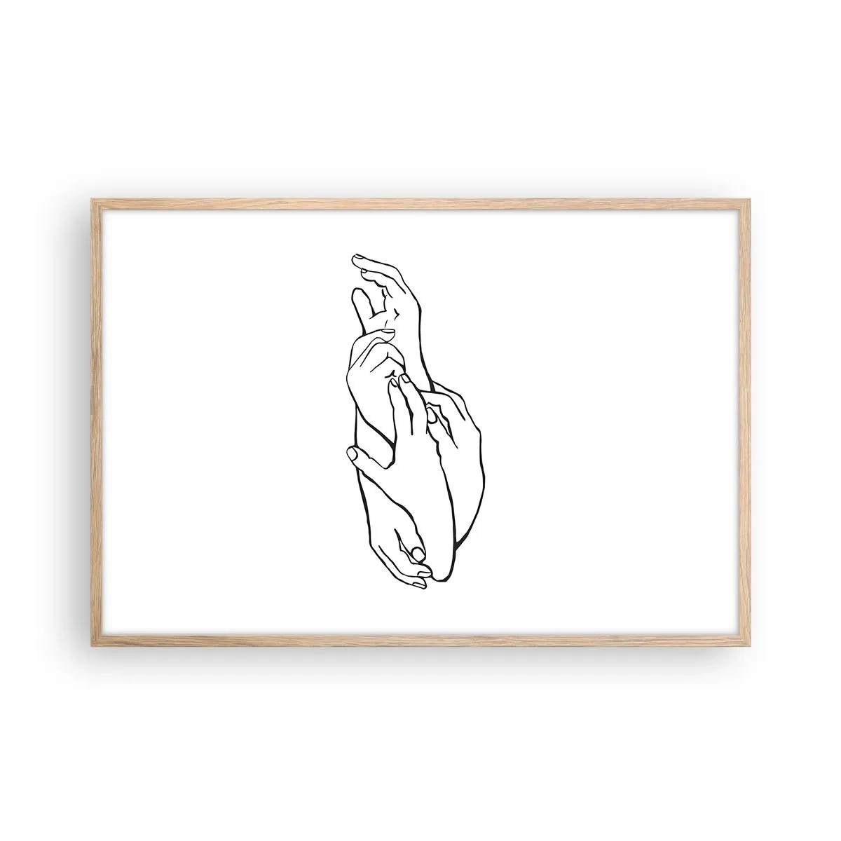 Poster în ramă de stejar deschis - Atingere bună - 91x61 cm