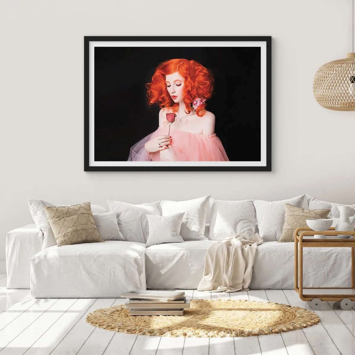 Poster în ramă neagră - În stil baroc - 100x70 cm