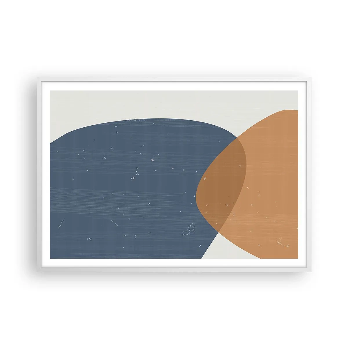 Poster în ramă albă - Ovale și influențe - 100x70 cm