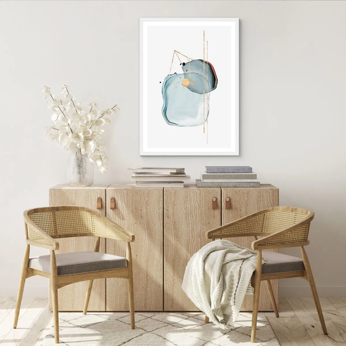 Poster în ramă albă - Studiul picăturii - 70x100 cm