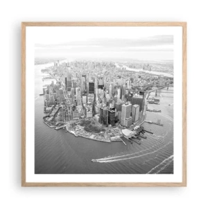 Poster în ramă de stejar deschis - Cum să nu iubești? - 60x60 cm