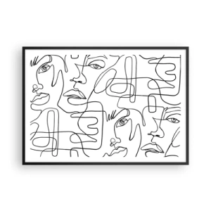 Poster în ramă neagră - Într-o încurcătură de emoții - 100x70 cm