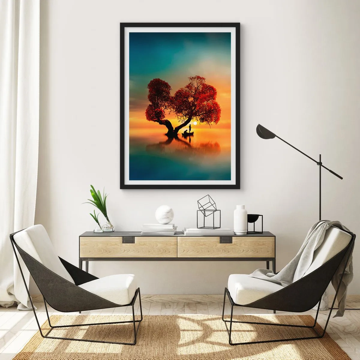Poster în ramă neagră - Lume îndepărtată și tăcută - 40x50 cm