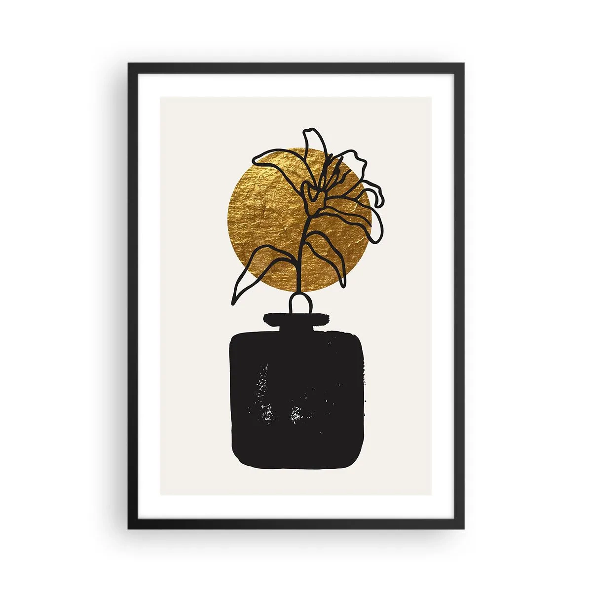 Poster în ramă neagră - Cât cântărește aurul? - 50x70 cm