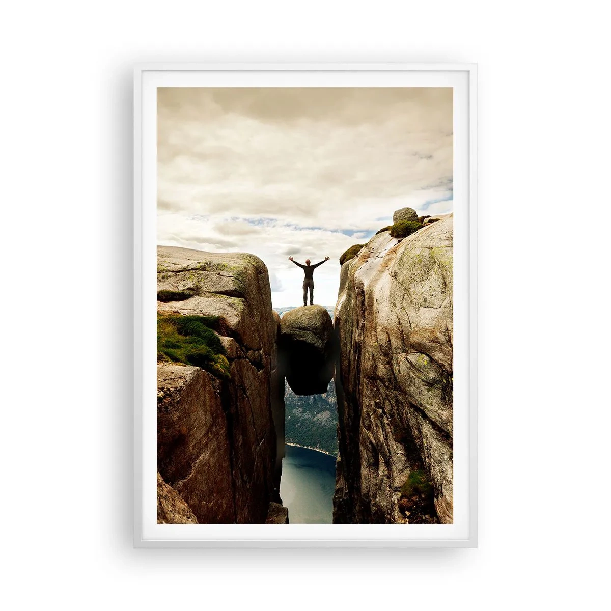 Poster în ramă albă - Cum mă simt!? - 70x100 cm