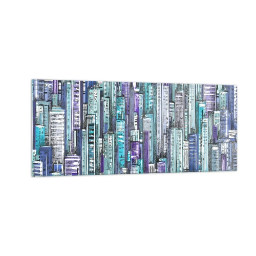 Tablou pe sticlă - Albastru din cer - 100x40 cm