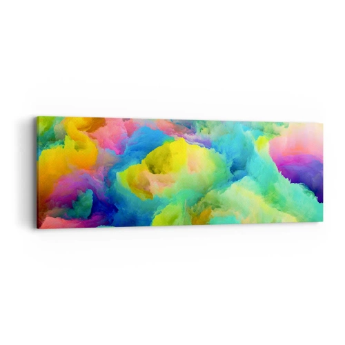 Tablou pe pânză - Puf multicolor - 90x30 cm