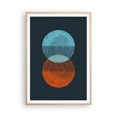 Poster în ramă de stejar deschis - Fantezie astronomică - 70x100 cm