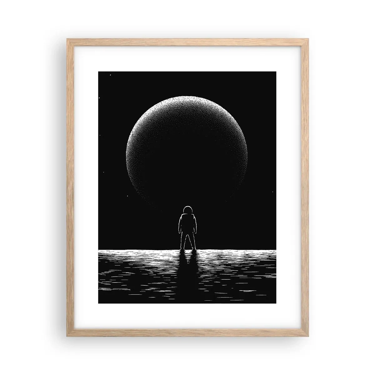 Poster în ramă de stejar deschis - Față în față - 40x50 cm