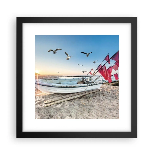 Poster în ramă neagră - O odihnă binemeritată - 30x30 cm