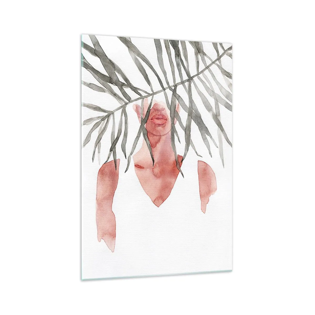 Tablou pe sticlă - Doamna de la tropice - 70x100 cm