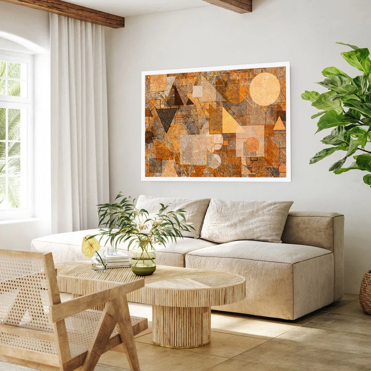 Poster - Studiu cubist de bronz - 91x61 cm