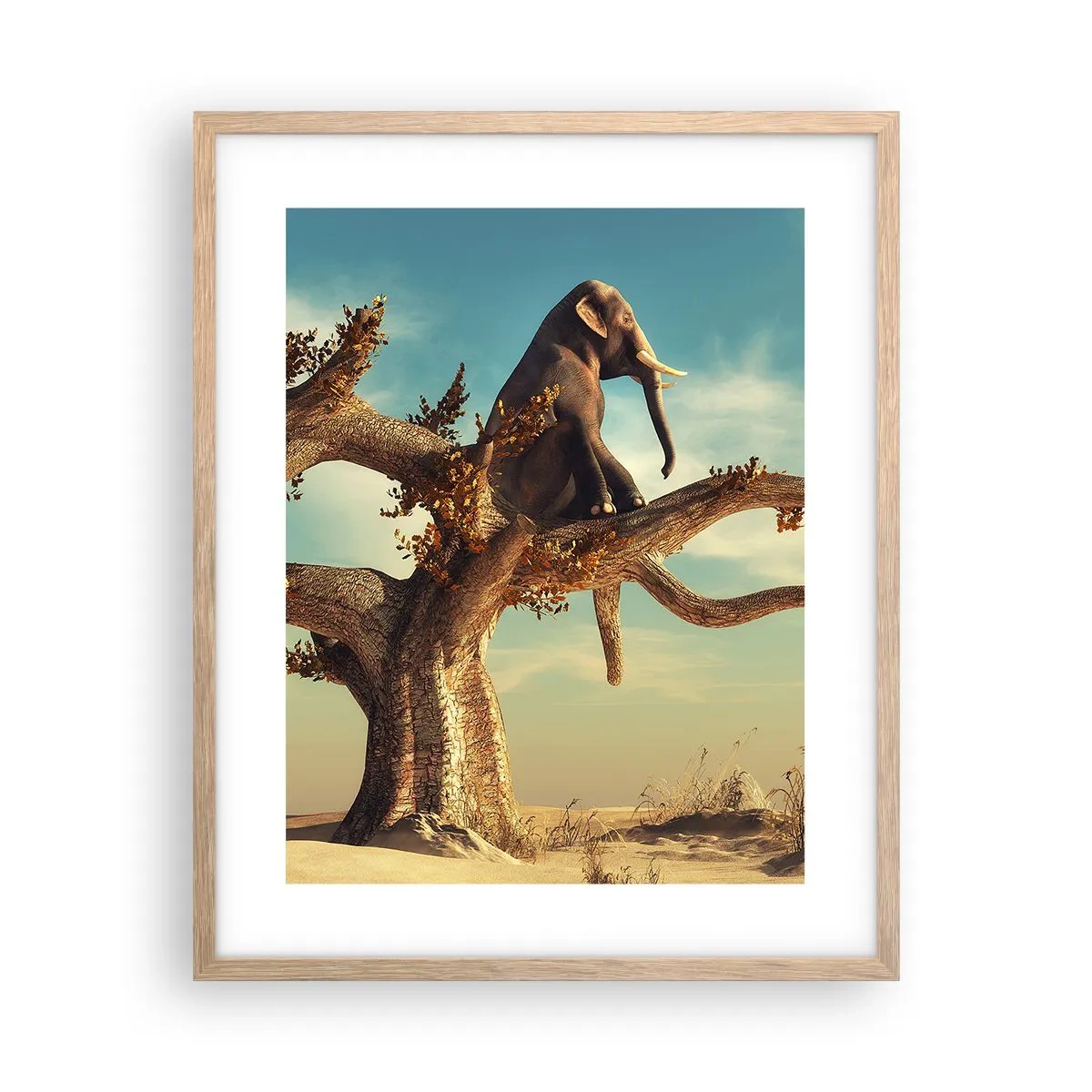 Poster în ramă de stejar deschis - Un nou punct de vedere - 40x50 cm