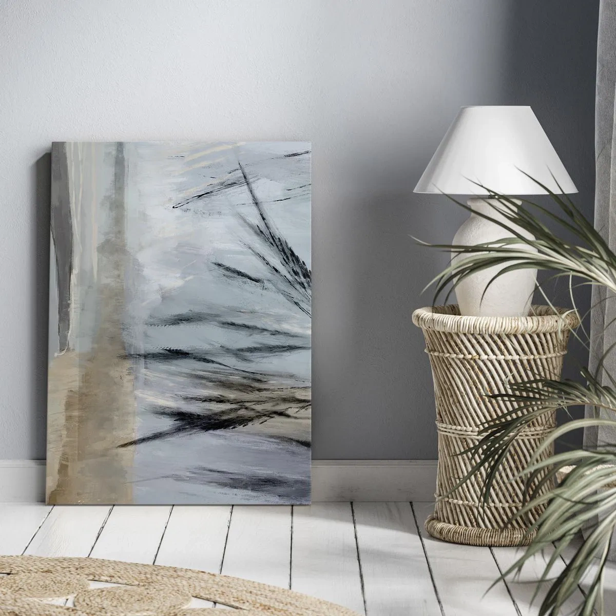 Tablou pe pânză - Câmpuri de iarnă - 70x100 cm