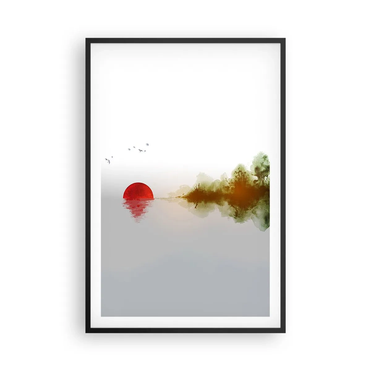 Poster în ramă neagră - Promisiune de liniște - 61x91 cm