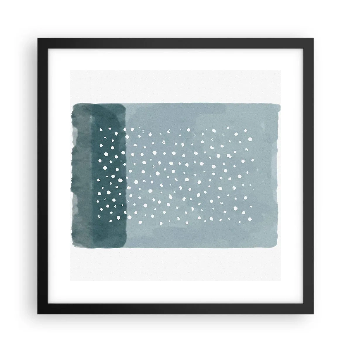 Poster în ramă neagră - Crescute pe albastru - 40x40 cm
