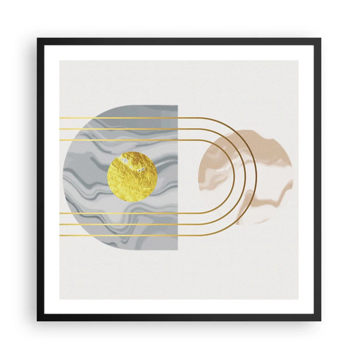 Poster în ramă neagră - Lumină și strălucire - 60x60 cm