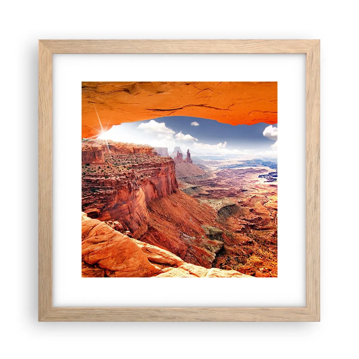 Poster în ramă de stejar deschis - Sculptat de natura însăși - 30x30 cm