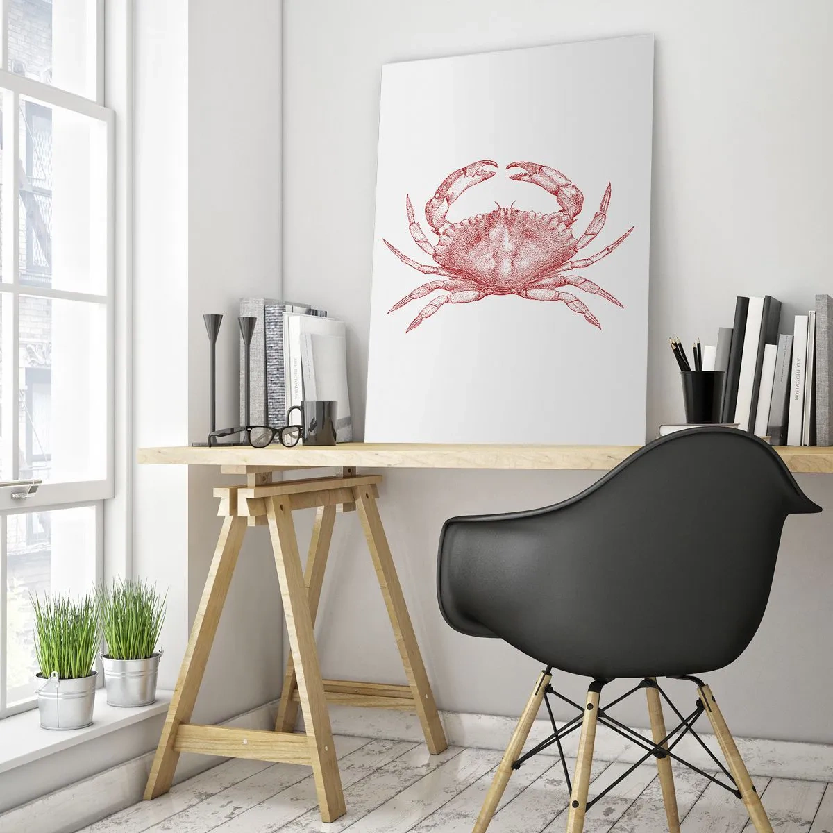 Tablou pe sticlă - Crab peste crabi - 50x70 cm