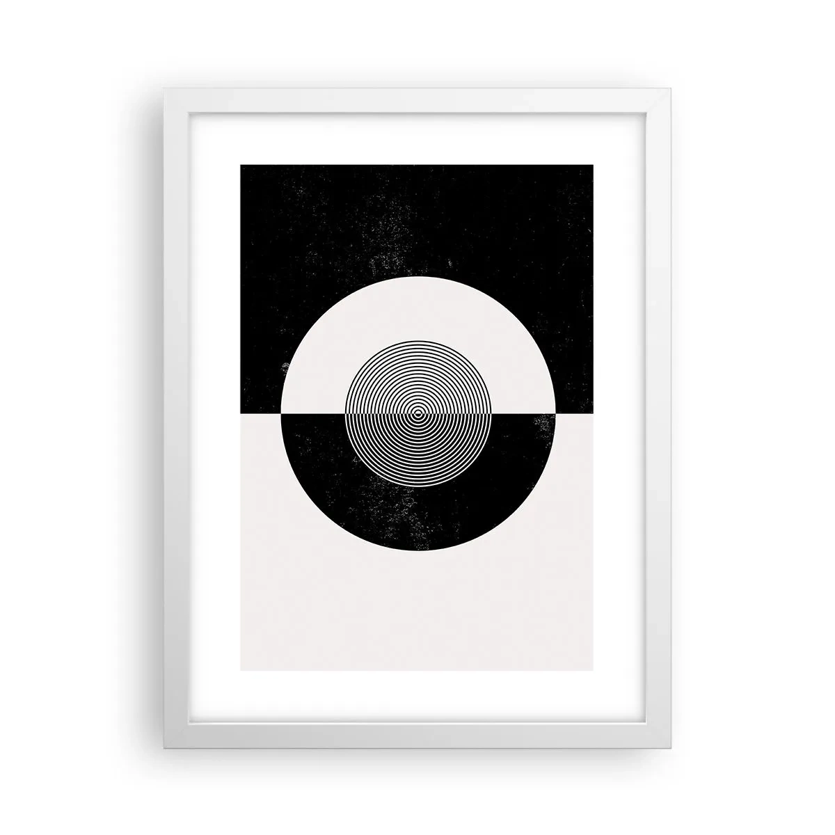 Poster în ramă albă - Armonie în alb și negru - 30x40 cm